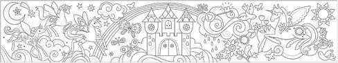 Mudpuppy Magic Mini Coloring Roll – Continuous Coloring Paper Roll Measuring 5.5" x 30" – 4 Crayons Included, Perfect Travel Activity for Kids Ages 3 to 12, Multicolor in Saudi Arabia