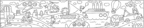 Mudpuppy Magic Mini Coloring Roll – Continuous Coloring Paper Roll Measuring 5.5" x 30" – 4 Crayons Included, Perfect Travel Activity for Kids Ages 3 to 12, Multicolor in Saudi Arabia