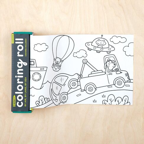 Mudpuppy Magic Mini Coloring Roll – Continuous Coloring Paper Roll Measuring 5.5" x 30" – 4 Crayons Included, Perfect Travel Activity for Kids Ages 3 to 12, Multicolor in Saudi Arabia