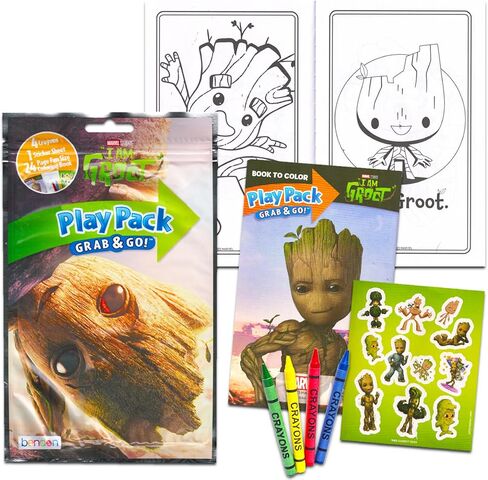 Groot Coloring Books for Kids Ages 4-8 - Bundle with Guardians of The Galaxy Mess-Free Imagine Ink Coloring Book Plus I am Groot Play Pack with Coloring Pages, Stickers, More | Groot Activity Set in Saudi Arabia