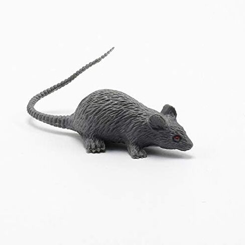 Exasinine 40 Pcs Mini Simulated Mouse Model Realistic Terror Plastic Mouse Figurines Small Fake Mouse for Halloween, Joke, Prank, Novelty Gifts in Kuwait