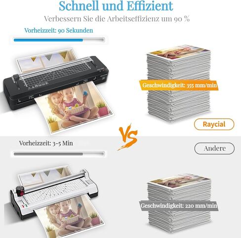 Laminator, A3 Laminator Machine with 10 Laminating Pouches, 13 Inch Cold and Thermal Laminator with Paper Cutter, Personal Laminator Machine for Home Office School Use in Kuwait