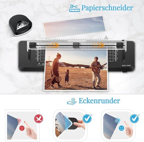 Laminator, A3 Laminator Machine with 10 Laminating Pouches, 13 Inch Cold and Thermal Laminator with Paper Cutter, Personal Laminator Machine for Home Office School Use in Kuwait