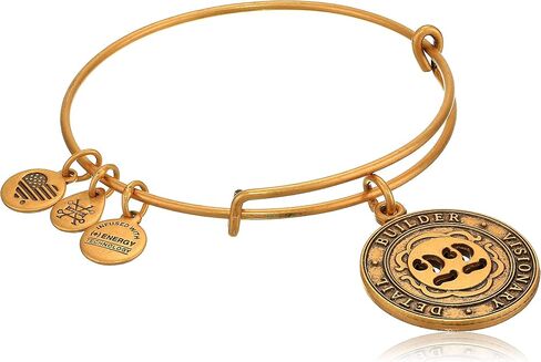 Alex And Ani Replenishment 19 Women's Numerology Number Twenty-Two, Charm Bangle, Rafaelian Gold in Saudi Arabia