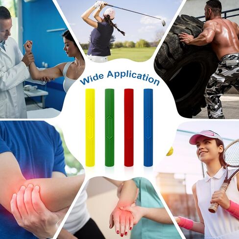 4Pack Resistance Bar for Physical Therapy, Tennis Elbow Therapy Bar, Flexible Elbow Therapy Bars, Relieve Tendonitis Pain and Improve Grip Strength for Injury Recovery in Kuwait