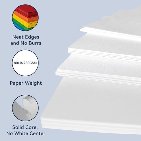 100 ورقة من ورق البطاقات السوداء، 12 × 12 بطاقة من أجل Cricut، ورق بناء سميك لصنع البطاقات، سجل القصاصات، الحرف اليدوية 90 رطل / 250 جرامًا للمتر المربع in Kuwait