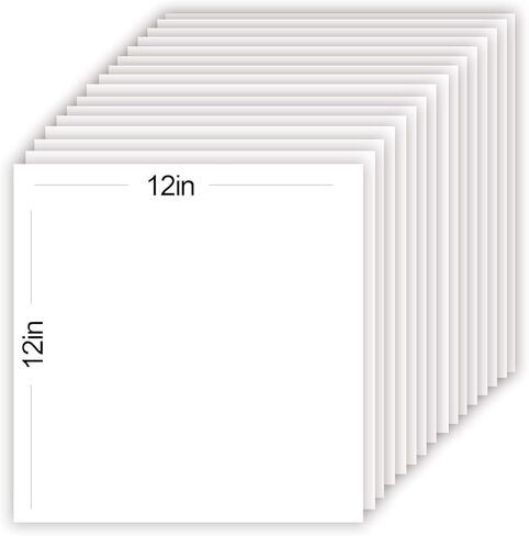 100 ورقة من ورق البطاقات السوداء، 12 × 12 بطاقة من أجل Cricut، ورق بناء سميك لصنع البطاقات، سجل القصاصات، الحرف اليدوية 90 رطل / 250 جرامًا للمتر المربع in Kuwait