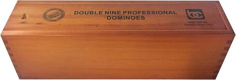 Bene Casa - Green Double Nine High Gloss Dominoes Set - Includes 55 Dominoes - Comes in a Natural Wooden Storage Box with Walnut Finish in Saudi Arabia