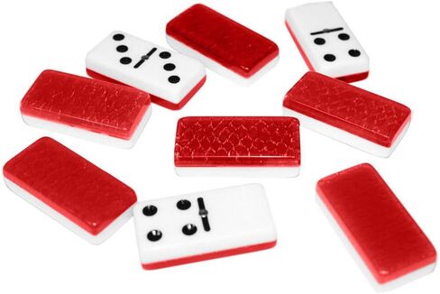 Bene Casa - Green Double Nine High Gloss Dominoes Set - Includes 55 Dominoes - Comes in a Natural Wooden Storage Box with Walnut Finish in Saudi Arabia