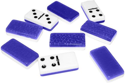 Bene Casa - Green Double Nine High Gloss Dominoes Set - Includes 55 Dominoes - Comes in a Natural Wooden Storage Box with Walnut Finish in Saudi Arabia