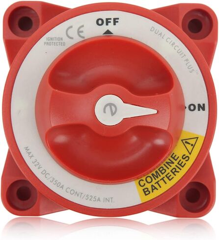 Double Pole Battery Isolator Switch Boat Yacht Series 350A Battery Isolator Switch Waterproof 4 Studs Rotary Knob On Off Switch for Marine Boat Rv in Saudi Arabia