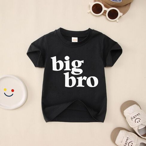 SOFEON Big Brother Shirt for Toddler Baby Boy Promoted to Big Bro Announcement T-Shirt Kids Summer Short Sleeve Tees Top in Saudi Arabia
