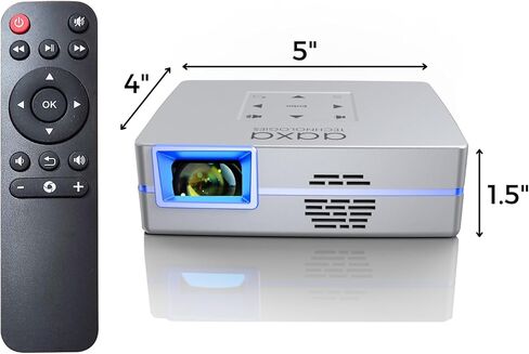 جهاز عرض صغير قصير المدى AAXA SLC450 جهاز عرض محمول 1080 بكسل يدعم 5G WIFI بلوتوث 5.0 RGB LEDs Android Onboard لتتبع الفن، جهاز عرض الرسم، جهاز عرض تزيين الكيك in Kuwait
