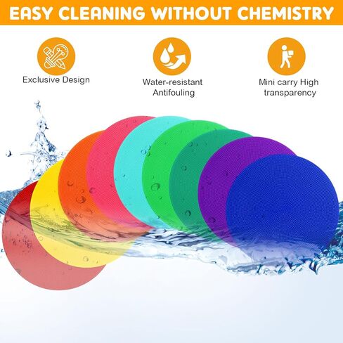 91 قطعة من علامات البقع البلاستيكية مقاس 9 بوصة مع حقيبة علامات نقاط بولي غير قابلة للانزلاق لأرضيات صالة الألعاب الرياضية وكرة السلة وكرة القدم وكرة القدم الرياضية وتدريبات السرعة والرقص في صالة الألعاب الرياضية، 9 ألوان in Kuwait