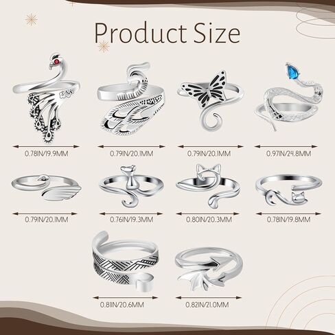 JULBEAR 10 Pcs Crochet Rings, Adjustable Crochet Tension Ring Cute Animal Crochet Ring for Finger Yarn Ring Knitting Crocheting Release Finger Pain and Faster Knitting Crochet Accessories in Kuwait