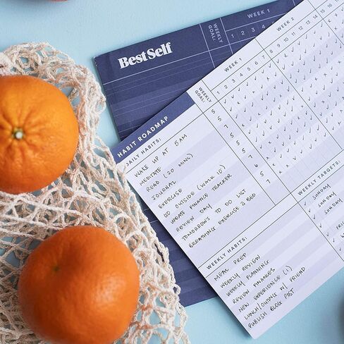 خريطة طريق شركة BestSelf للعادة - متتبع الأهداف ومخطط اليومية. خريطة طريق مدتها 13 أسبوعًا لتحديد الأهداف وتحسين الذات. قم بتحقيق الأهداف وتنمي العادات باستخدام مجلة تعقب العادات هذه. in Kuwait