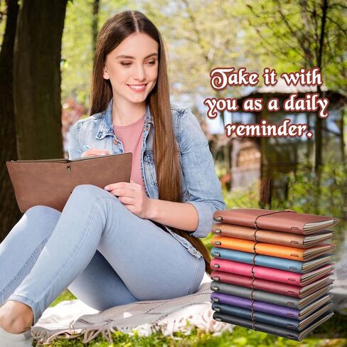 10 Pieces PU Leather Journal Bulk Vintage Travel Notebook Multicolor Refillable Journal Diary Planner with Blank and Lined Paper Card and Phone Slot Writing Journal for Men Women, 7.9 x 4.7 Inches in Saudi Arabia