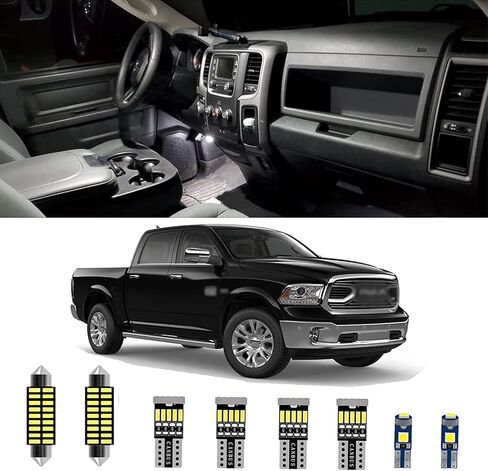 AWALITED 13pcs RAM Interior LED Lights Kit Super Bright LED Map Dome Light Bulbs for 2009 2010 2011 2012 2013 2014 2015 2016 2017 2018 Dodge Ram 1500,2500,3500 Pickup Truck All Models in Saudi Arabia