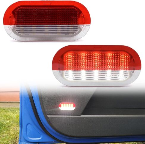 NSLUMO LED Courtesy Door Projector Light for VW Golf Beetle Cabrio Jetta Bora Polo Sharan Vento 18-SMD Xenon White Led Light Bulb CAN-bus Error Free in Saudi Arabia
