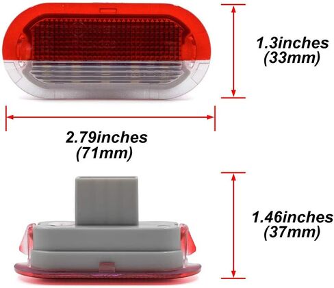 NSLUMO LED Courtesy Door Projector Light for VW Golf Beetle Cabrio Jetta Bora Polo Sharan Vento 18-SMD Xenon White Led Light Bulb CAN-bus Error Free in Saudi Arabia