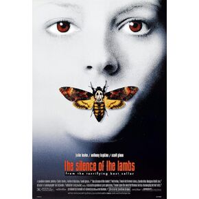 THE SILENCE OF THE LAMBS Movie Poster RARE Hannibal Lecter Anthony Hopkins 24x36 inch in Saudi Arabia