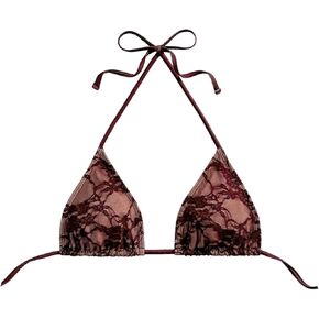 بيكيني نسائي من الدانتيل من Verdusa ذو ربطة عنق مثلثة وملابس سباحة علوية للشاطئ in Kuwait