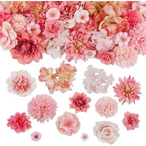 50 Pcs Artificial Flowers Heads Faux Daisy Flower Garland Heads Pink Small Fake Peony Rose Flowers Bulk Mini Silk Daisy Flower for Craft Wedding Party DIY Wreath Graduation Cap Home Decoration in Kuwait
