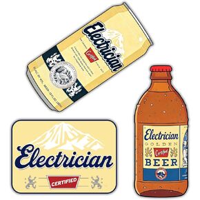 (Pack of 3) Electrician Sticker - Funny Electrical Worker Accessories Waterproof Stickers, 3 Inches in Kuwait