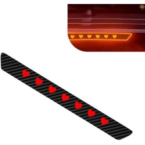 1 PC Third Brake Light Decal, Cute Heart-Shaped High Brake Light Sticker, Self-Adhesive Tail Lights Decals, Universal for Most Cars, Trucks, SUVs (Carbon Fiber) in Kuwait