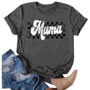 ماما قمصان النساء أمهات اليوم قميص أمي الحياة تي شيرت خمر لعبة الداما ماما قميص الأم الهدايا المحملة القمم in Kuwait