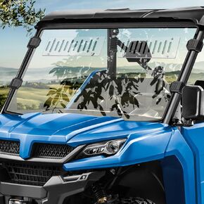 زجاج أمامي مقاوم للخدش 570 800 مع فتحة تهوية لتدفق الهواء قابلة للتعديل تناسب 2016-2025 Polaris Ranger 570 بالحجم الكامل، 2010-2016 Ranger 800 6x6 / XP 800 / ملحقات الطاقم، مضادة للأشعة فوق البنفسجية، الكمبيوتر الشخصي in Kuwait