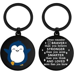 EE&YU Cute Penguin Gifts for Women Men - Funny Penguin Lover Birthday Graduation Decorations Keychain for Girls Boys in Kuwait