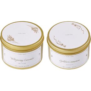 Lavender & Rose Aromatherapy Candle Set, 2 Pack Floral Soy Wax Tin Candles, Long Lasting Scented Candles for Home, Relaxation, Stress Relief, Travel Size Gifts for Women in Saudi Arabia