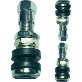 قطعتان من سيقان الصمامات المعدنية، سيقان دراجة نارية من الفولاذ المقاوم للصدأ سيقان عالية الضغط بدون أنابيب، سيقان الإطارات ستناسب جذع الصمام العادي (فضي) in Kuwait