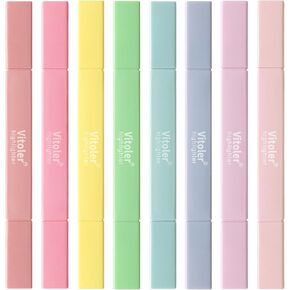 Vitoler Bible Highlighters,Assorted Colors Highlighters Dual Tip,Highlighter Set for Journaling Supplies in Kuwait