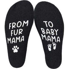 Pregnant Mom, From Fur Mama to Baby Mama, Future Mom, Pregnancy Gift, New Socks, Mom Socks, Expecting Mom in Kuwait