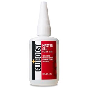 GluBoost MasterGlu Ultrathin – Ultra Clear Thin CA Glue for Wood and Guitar Finish Repair – Fast-Wicking Thin Super Glue with Fine Tip for Precision Control – 2 oz in Kuwait