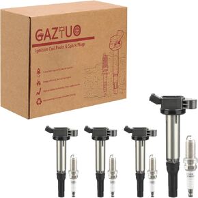 Ignition Coil Pack UF667 and Spark Plugs (Set of 4) Compatible with BMW 228i 320i 328i 428i 528i X1 X3 X4 X5 Z4 xDrive GT Gran Coupe GC 2.0L For # 12138616153 C1638 00044 in Saudi Arabia