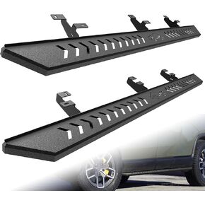 Running Boards Compatible with Rivian R1T 2022 2023 2024, 5.8 Inches Wide Extended Side Bars Modified Slip Proof Heavy Duty Carbon Steel Side Steps Nerf Bars Car Accessories, Black in Kuwait