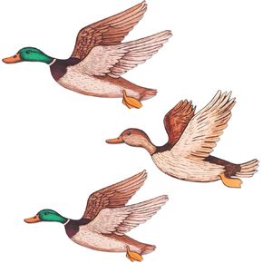 Goktvai 3pcs Wooden Mallard Duck Wall Decor, 3 Size Duck Hunting Wall Decor Rustic Farmhouse Art Decoration for Entryway Nursery Living Room Housewarming Gift in Kuwait