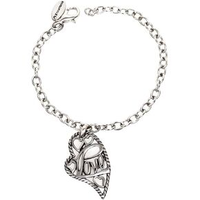 Controse Women's Silver-Toned Stainless Steel Free Love Bracelet 7" Plus 1" Extender in Kuwait