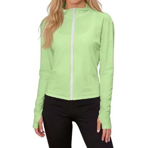 Women's Upf 50+ Lightweight Athletic Jacket Sun Protection Full Zip Long Sleeve Hiking Outdoor Shirts in Saudi Arabia