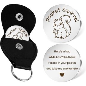 Squirrel Themed Gifts Squirrel Keychain Cute Animal Pocket Hug Token Emotional Support Gift Small Easter Christmas Gifts for Squirrels Lovers Boyfriend Girlfriend Son Daughter Best Friend Women Men in Saudi Arabia