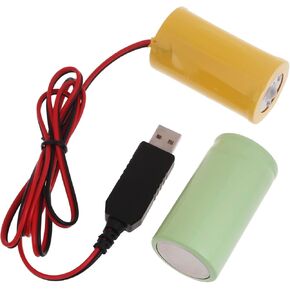 Universal LR20 D Battery Eliminators USB Powered Cable Replace 2Pcs 1.5V D Size Battery for Toy Controllers Flashlight in Kuwait