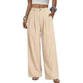 Allimy Women's Summer Ultra Lightweight Wide Leg Thin Tencel Cotton Work Dress Pants Dressy Casual 2026 in Kuwait