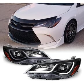 AKKON - For 2015-2017 Toyota Camry LED Light Tube DRL Projector Pair Headlights - Pair Black Housing in Kuwait