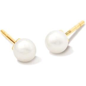 Kendra Scott Michelle Pearl Stud Earring 14k Yellow Gold, Pearl in Kuwait