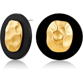 أقراط كبيرة للنساء أقراط ذهبية 18 قيراط مطلية بالذهب مكعب زركون مربع منسوج تصميم خفيف الوزن لا يسبب الحساسية in Kuwait