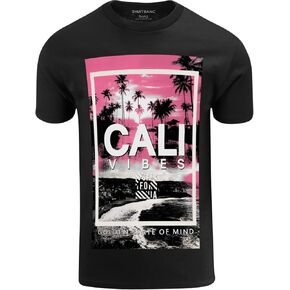 ShirtBANC Mens Cali Vibes Shirt Golden State of Mind Beach and Palm Tree Tee in Kuwait
