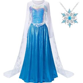 Adult Women Snow Queen Princess Dress up Cosplay Birthday Costume Xmas Party Gown Fairy Fancy Dress Halloween in Kuwait